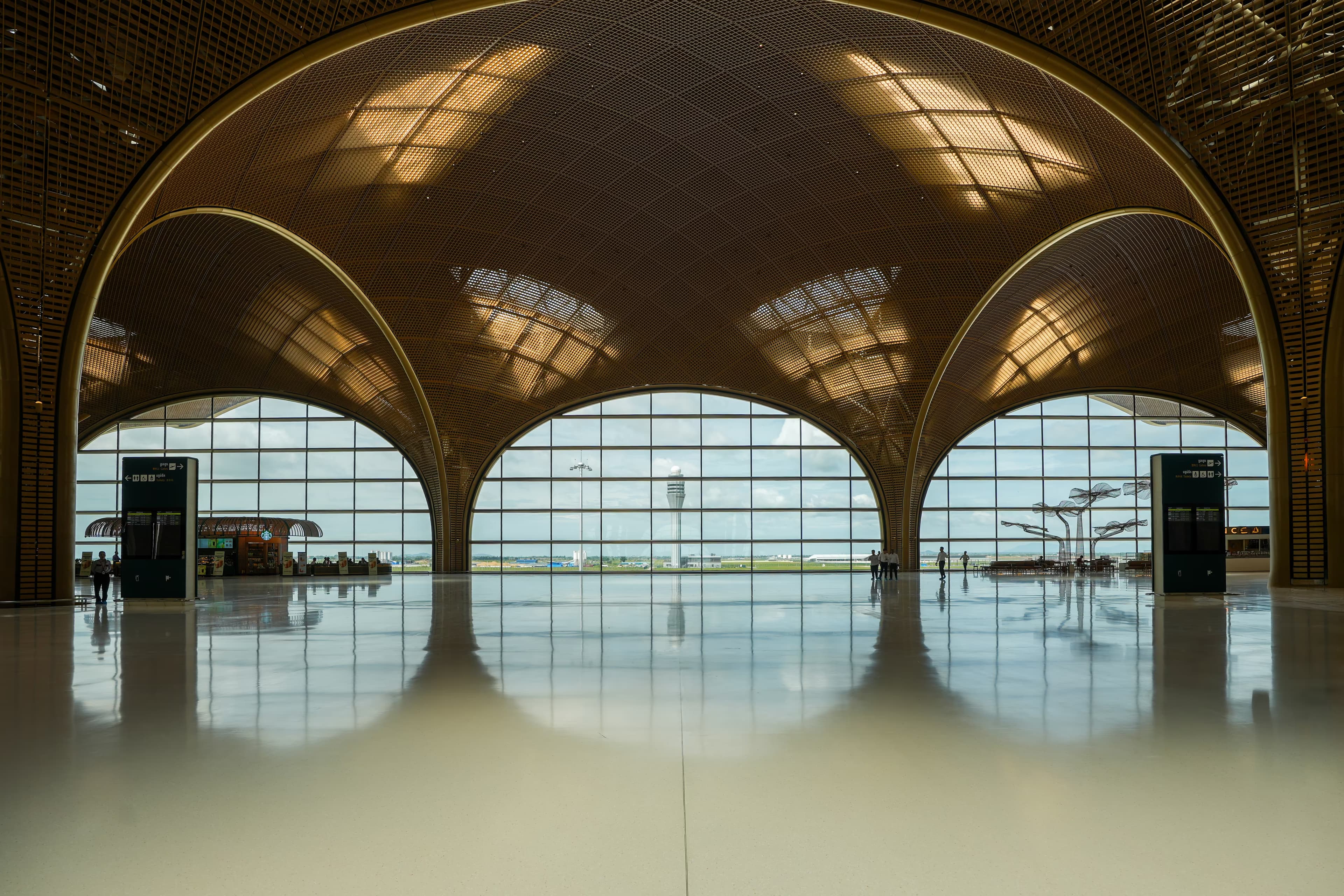 The departure hall at Techo International Airport